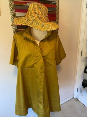 Christian Lacroix Olive Green Mini Dress